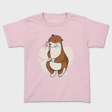 Cute Otter Cartoon, Tricou Copii