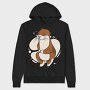 Cute Otter Cartoon, Hanorac Oversize Barbati (Unisex)