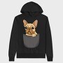 Cute Pug Dog In Pocket French Bulldog, Hanorac Oversize Barbati (Unisex)