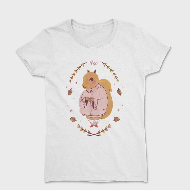 Cute Squirrel Cottagecore, Tricou Femei