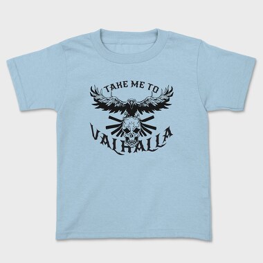 Bird Flying On Skull Crow Front, Tricou Copii