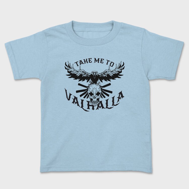 Bird Flying On Skull Crow Front, Tricou Copii