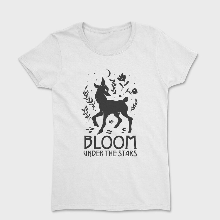 Bloom Under The Stars Reindeer Spring, Tricou Femei