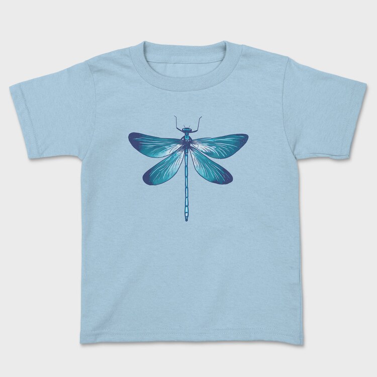 Blue Dragonfly Realistic, Tricou Copii