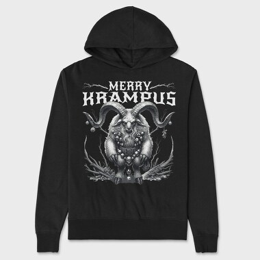 Dark Merry Krampus Portrait Trend, Hanorac Oversize Barbati (Unisex)