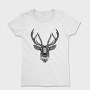 Deer Illustration With Text, Tricou Femei