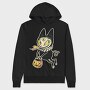 Demon Cat Illustration, Hanorac Oversize Barbati (Unisex)
