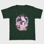 Demon Japanese Fantasy Girl Sorceress Horn Sakura, Tricou Copii
