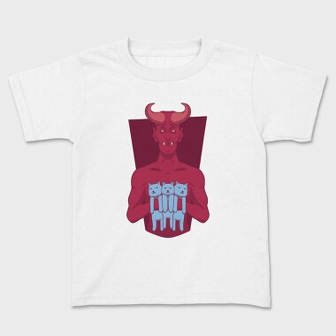 Devil With Cat Holding Kittens, Tricou Copii