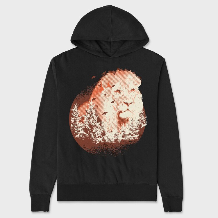 Forest Lion, Hanorac Oversize Barbati (Unisex)