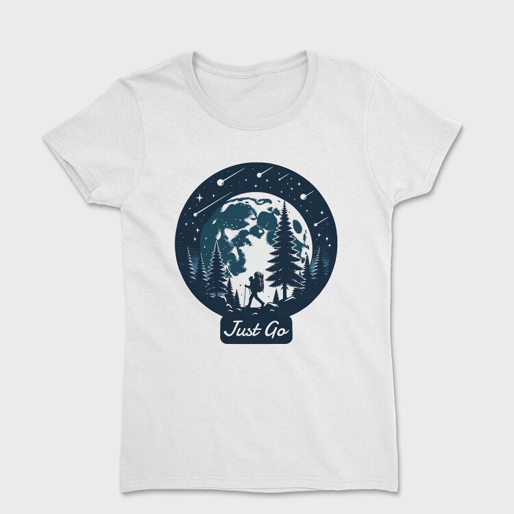 Forest Night Hike Hiking Moon, Tricou Femei