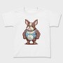 French Bulldog Cartoon Bodybuilder, Tricou Copii