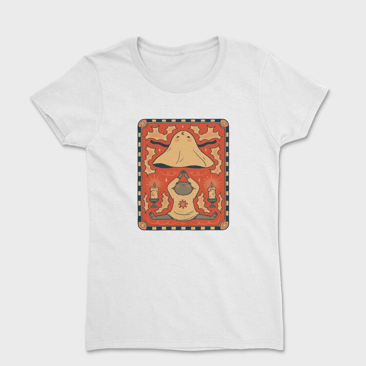 Frog Animal And Ghost Cartoon, Tricou Femei