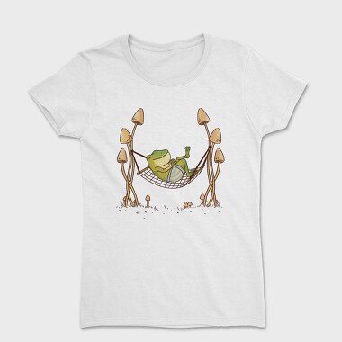 Frog Animal Chilling In Hammock Cottagecore, Tricou Femei