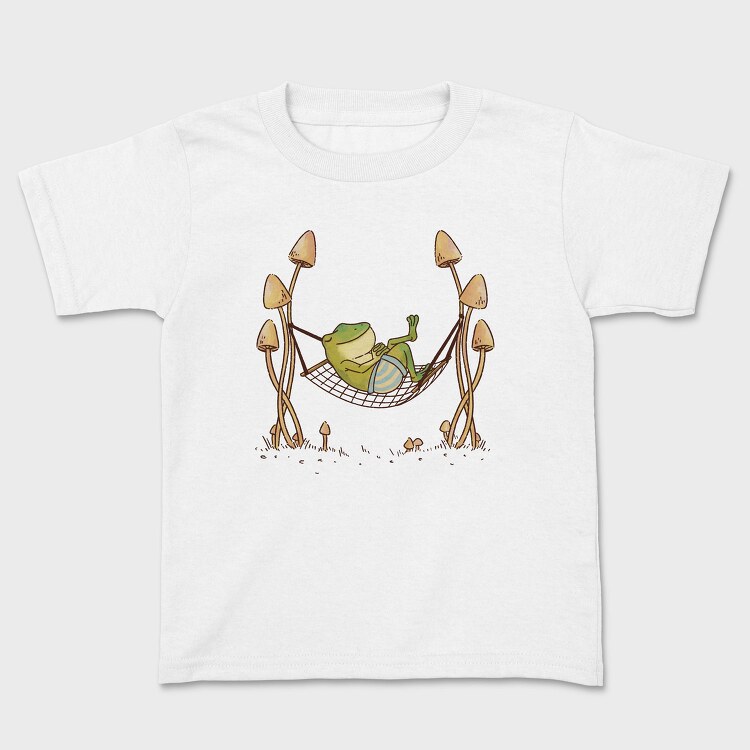 Frog Animal Chilling In Hammock Cottagecore, Tricou Copii