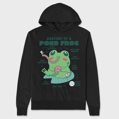 Frog Cute Anatomy, Hanorac Oversize Barbati (Unisex)