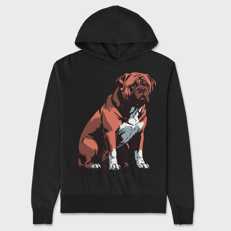 Bordeaux Mastiff Dog, Hanorac Oversize Barbati (Unisex)