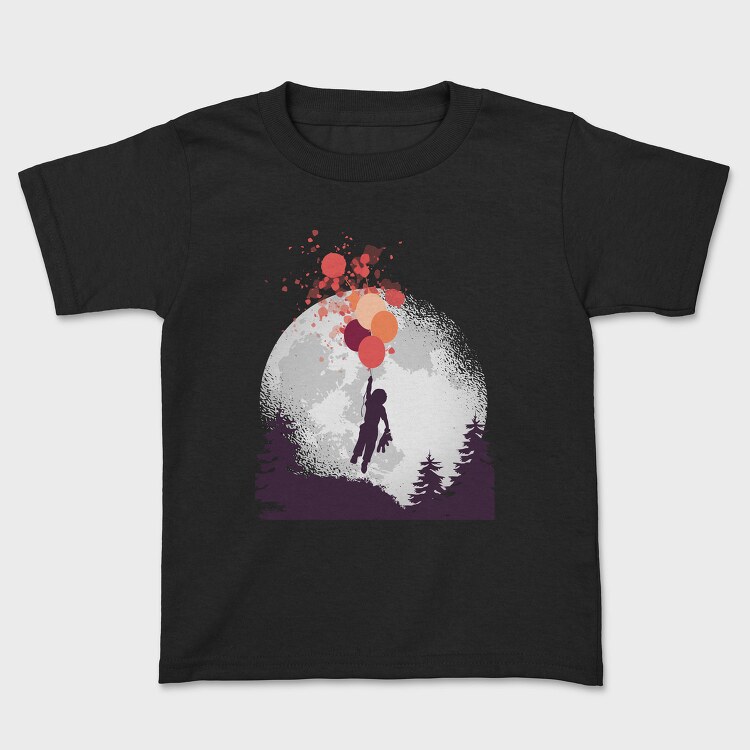 Boy And Teddy Bear Floating, Tricou Copii