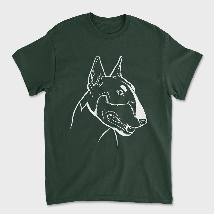 Bull Terrier Chalkboard, Tricou Barbati (Unisex)