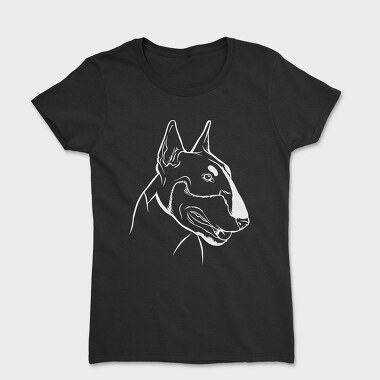Bull Terrier Chalkboard, Tricou Femei