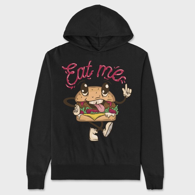 Burger Retro Eat Me, Hanorac Oversize Barbati (Unisex)
