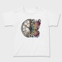 Butterfly And Vintage Clock, Tricou Copii