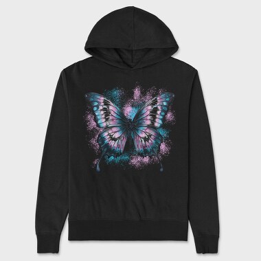 Butterfly Trans Flag, Hanorac Oversize Barbati (Unisex)