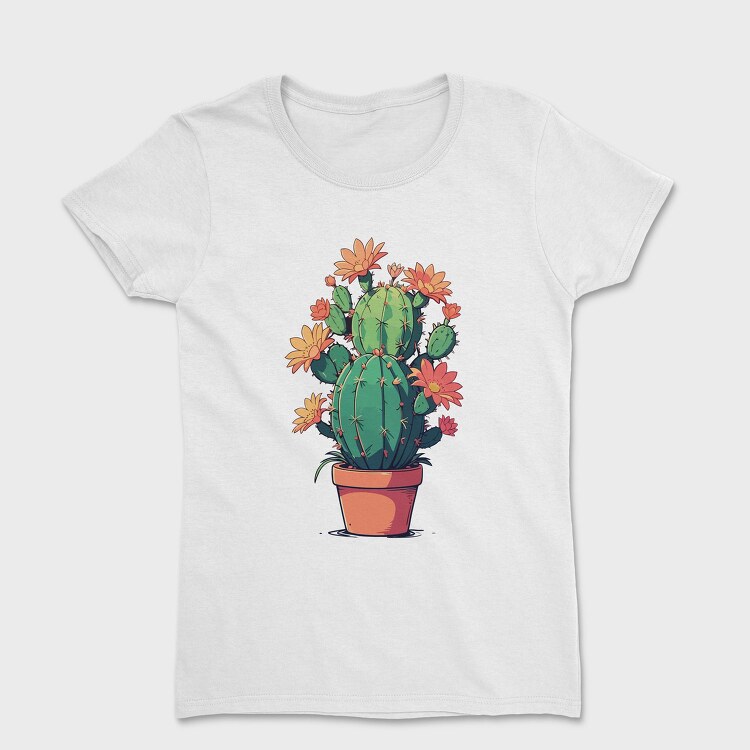 Cactus With Yellow Flowers, Tricou Femei