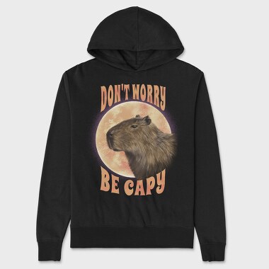 Don T Worry Be Capy Capyibara, Hanorac Oversize Barbati (Unisex)