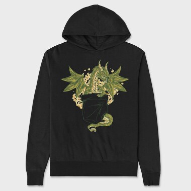 Dragon In Pocket, Hanorac Oversize Barbati (Unisex)
