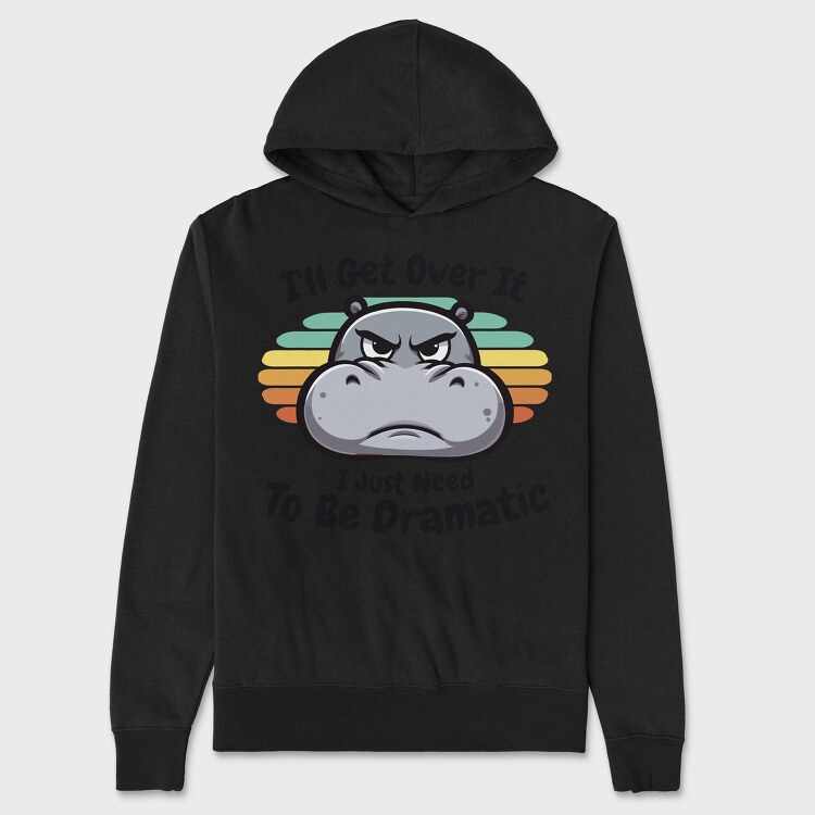 Dramatic Hippo, Hanorac Oversize Barbati (Unisex)