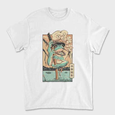 Frog Samurai Japanese Chill Traditional, Tricou Barbati (Unisex)