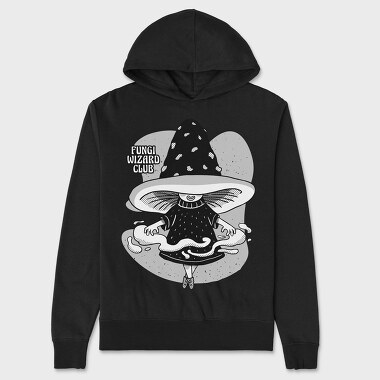 Fungi Cartoon Wizard Club, Hanorac Oversize Barbati (Unisex)