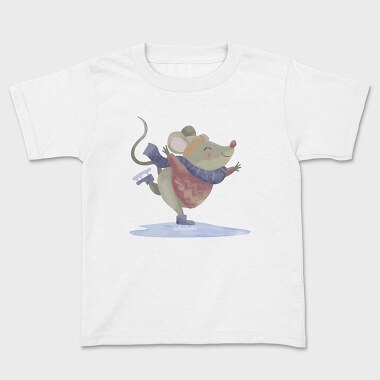 Ice Skating Mouse, Tricou Copii