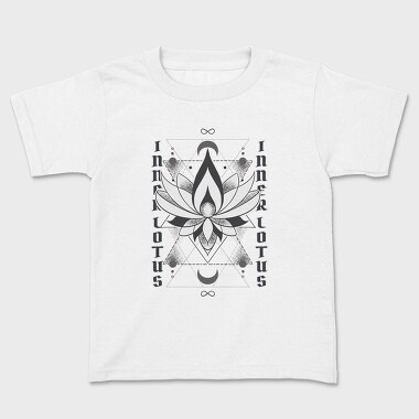 Inner Lotus Flower Monochrome Tote, Tricou Copii