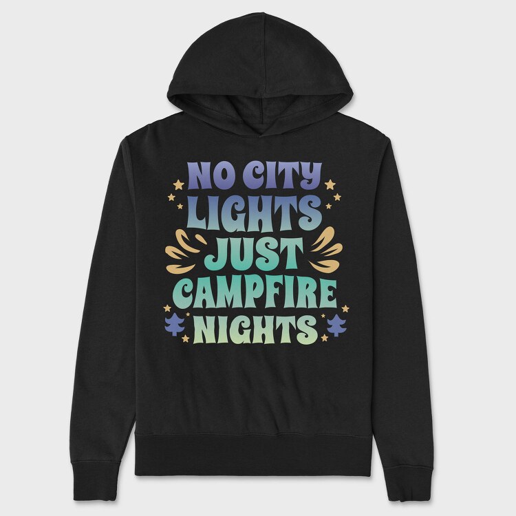 Campfire Nights Request No City Lights Just, Hanorac Oversize Barbati (Unisex)
