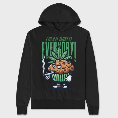Cannabis Muffin Fresh Baked, Hanorac Oversize Barbati (Unisex)