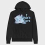 Cartoon Cat Licking I Don T Care, Hanorac Oversize Barbati (Unisex)
