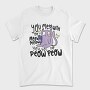 Cartoon Cat With Gun Meow Peow, Tricou Barbati (Unisex)