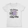 Cartoon Cat With Gun Meow Peow, Tricou Femei
