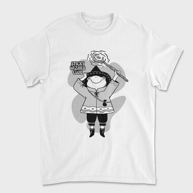 Cartoon Wizard Frog Fantasy Sticky Club, Tricou Barbati (Unisex)