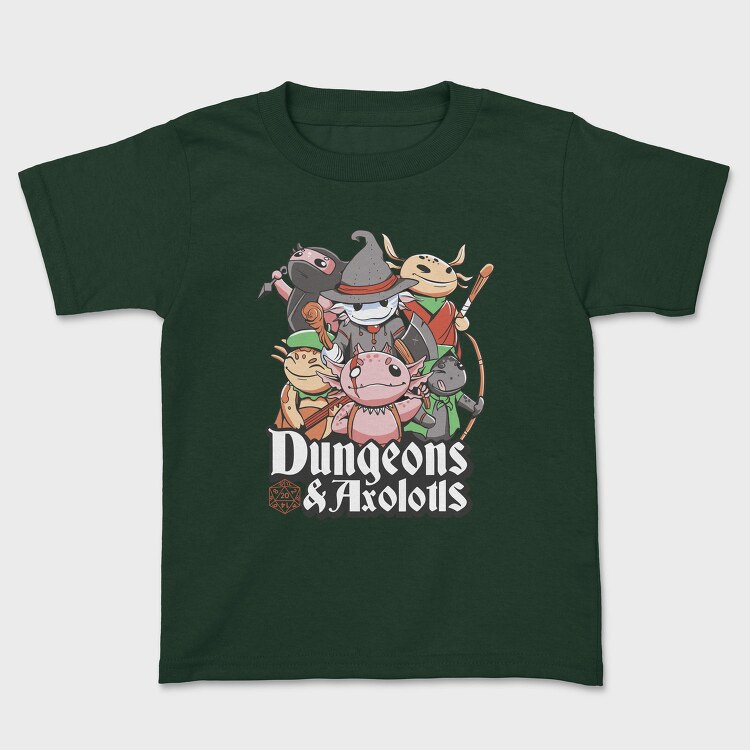 Dungeons And Axolotls Dungeon, Tricou Copii