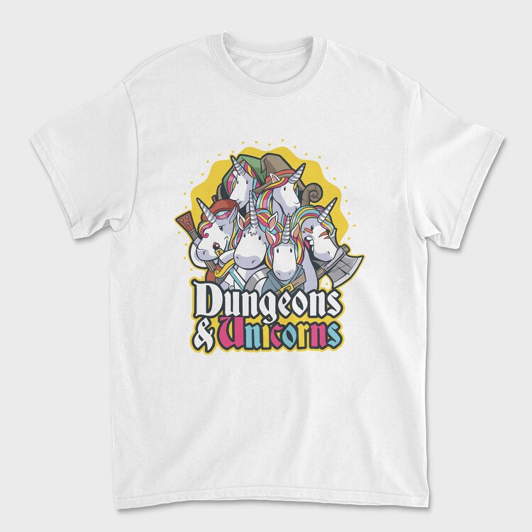 Dungeons Unicorns, Tricou Barbati (Unisex)