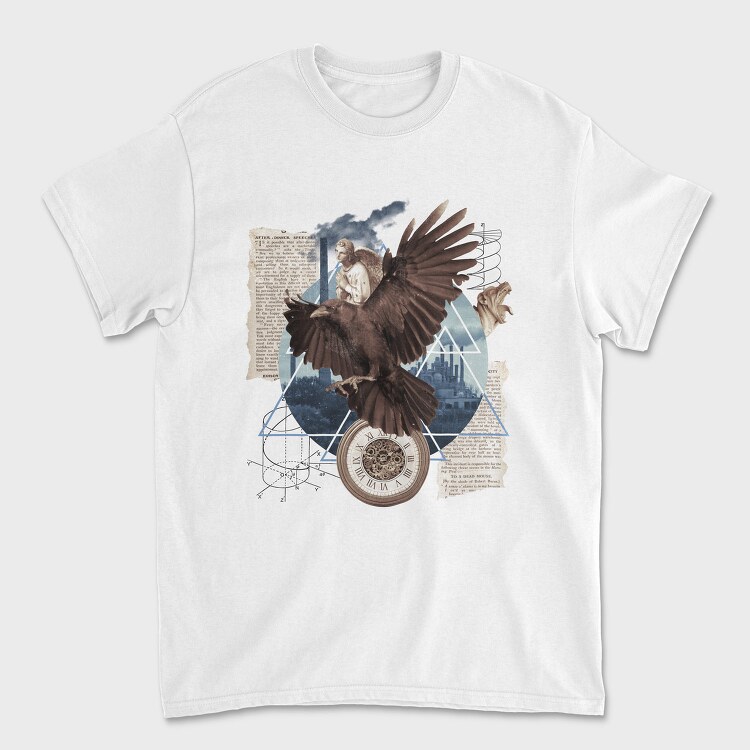 Eagle Bird Flying And Collage Darccollage, Tricou Barbati (Unisex)