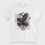 Eagle Bird Flying And Collage Darccollage, Tricou Barbati (Unisex)
