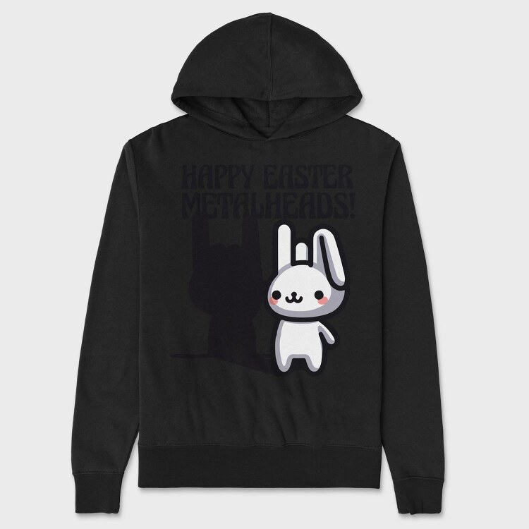 Easter Metalhead Bunny Metal, Hanorac Oversize Barbati (Unisex)