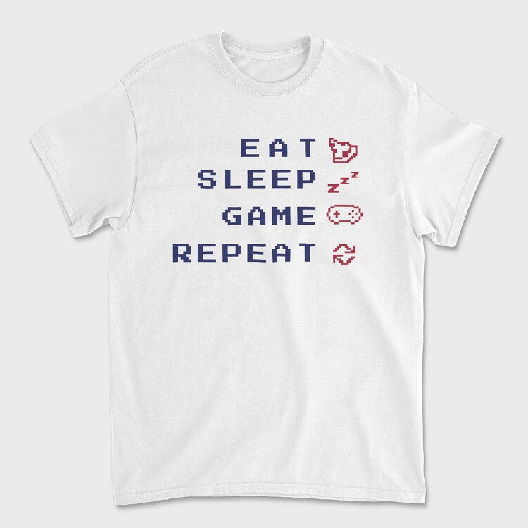 Eat Sleep Game Quote Gamer, Tricou Barbati (Unisex)