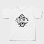 Elegant Cat Trio Illustration With Botanical Elements, Tricou Copii