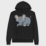 Elephant Hug, Hanorac Oversize Barbati (Unisex)