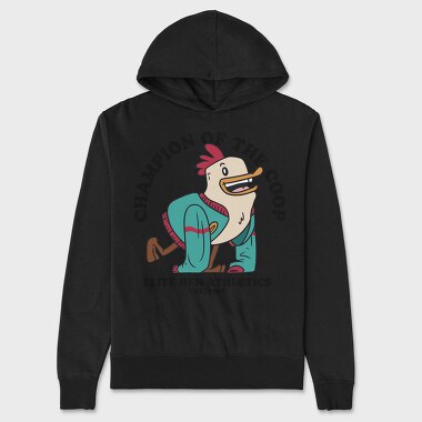 Elite Hen Athlete Vintage Chicken, Hanorac Oversize Barbati (Unisex)